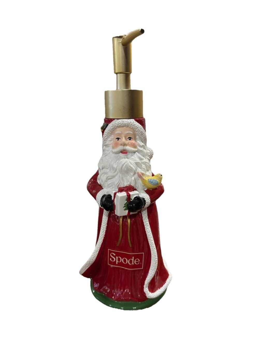 Spode Santa Lotion Pump/Soap Dispenser Bathroom Essentials, Holiday Home Decor